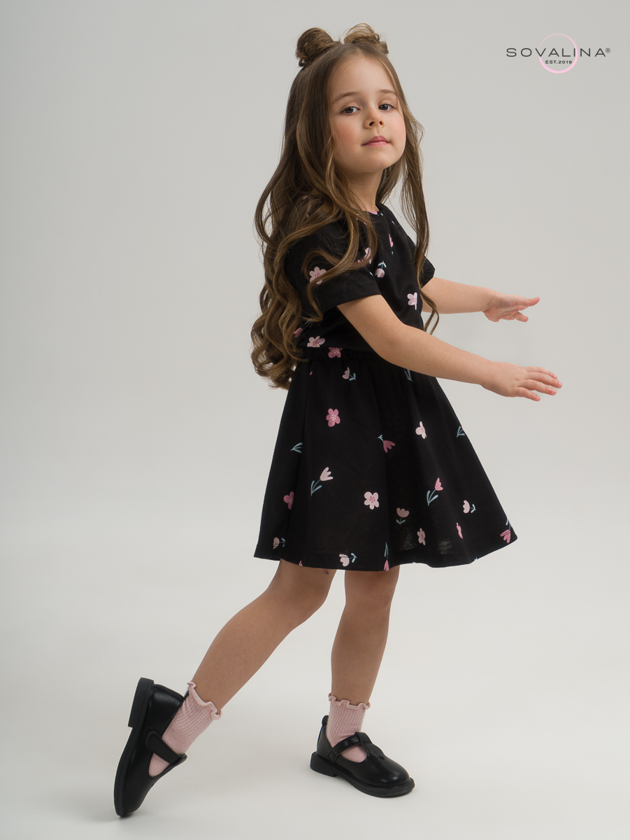 Костюм Мальвина SG тюльпаны на черном New