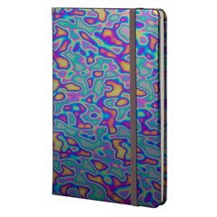 
          Записная книжка, А5, Alingar, 7БЦ, ПВХ голография, на резинке, клетка, 95 л., "Разводы", фиолетовый