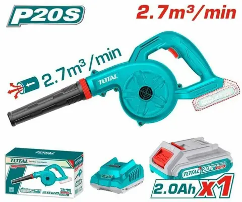 Аккумуляторная воздуходувка Li-on (с АКБ и ЗУ) 20 V, 18000 обор/мин TOTAL TABLI200281