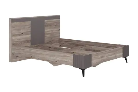 Кровать Кассандра 1.6 м дуб смоки / серый
