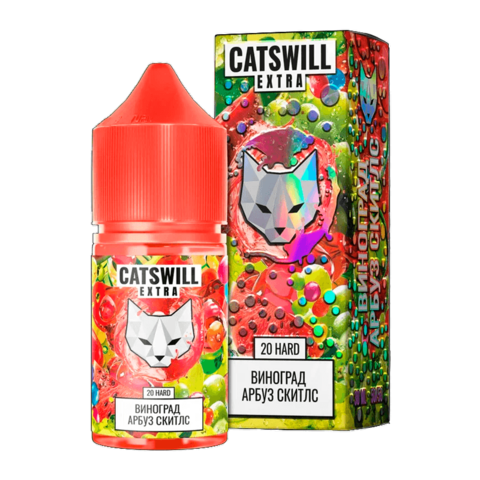 Жидкость CATSWILL EXTRA Salt 2% HARD 30 ml - Виноград Арбуз Скитлс