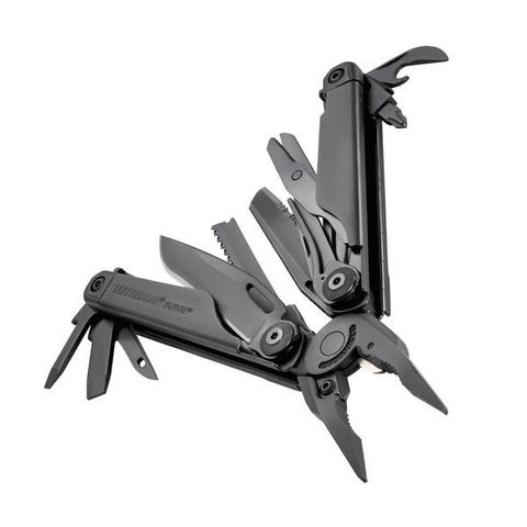 Мультитул Leatherman Surge Black, нейлоновый чехол, 21 функция (831334) цвет чёрный | Multitool-Leatherman.Ru