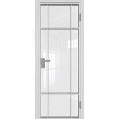 Алюминиевая дверь 8AG вайт остеклённая