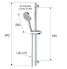 Remer 315R318MP Душевая стойка с ручным душем и шлангом Remer 315R318MP