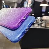 Силиконовый чехол Rainbow блестящий с градиентом для Samsung Galaxy M40s (Голубой)