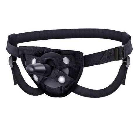 Черные трусики харнесс Strap On Harness - Blush Novelties Lock On BL-58800