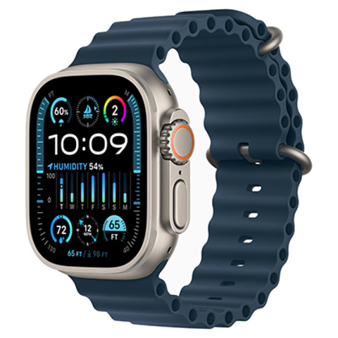 Apple Watch Ultra 2, GPS + SIM, 49 мм, корпус из титана, ремешок Ocean Band синего цвета