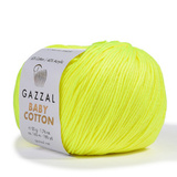 Пряжа Gazzal Baby Cotton 3462 желтый неон