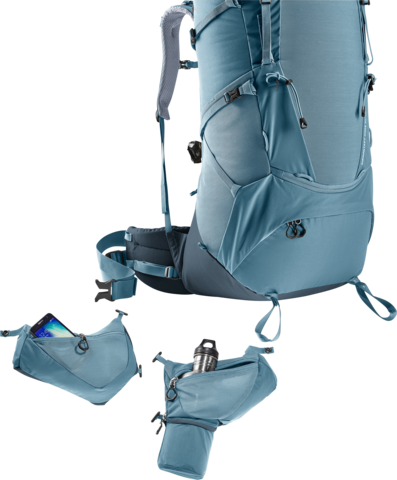 Картинка рюкзак туристический Deuter Aircontact Core 60+10 Atlantic-Ink - 5