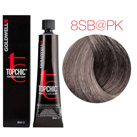 Goldwell Topchic 8SB@PK (серебристый блонд с розовым сиянием) - Стойкая крем-краска