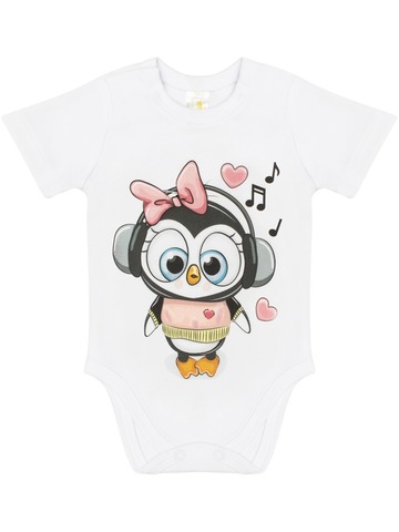 Боди с коротким рукавом "Пингвиночка"