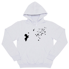 Толстовка "Бишон Фризе и бабочки"