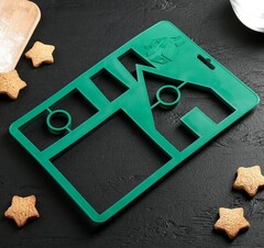 Вырубка для пряничного домика (цельная зеленая)