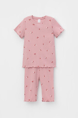 Пижама  для девочки  К 1632/бледно-лиловый,цветные вишни