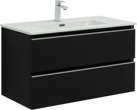 Aquanet 329598 Тумба Вега 90 2 ящ. цв.черный (329598)