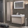 Высокий шкафчик Geberit Citterio с одной дверью: B=40см, H=160см, T=37.1см, бежевый / глянцевое стекло, светлый дуб / меламин, структура дерева