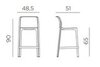 Стул пластиковый полубарный Nardi Net Stool Mini, горчичный