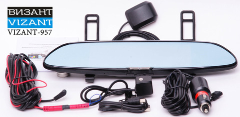 Vizant 957NK зеркало Android с видеорегистратором, навигатором и монитором 7 дюймов