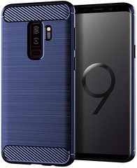 Чехол для Samsung Galaxy S9 Plus цвет Blue (синий), серия Carbon от Caseport