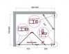 BelBagno ALBANO-ASH-1-100/90-C-Cr Душевой уголок с одной складывающейся дверью и одной неподвижной секцией. Стекло 6 мм, прозрачное, хром