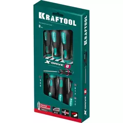 KRAFTOOL Х-Drive-8, 8 шт, набор отверток (250081-H8)