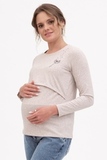 Лонгслив для беременных и кормящих 11089 бежевый