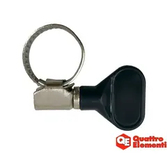 Хомут обжимной QUATTRO ELEMENTI  13-19 мм, оцинкованный, с ключом, 4 шт в блистере (772-432)