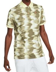 Теннисное поло Nike Print Slim-Fit Polo - medium olive/lemon chiffon