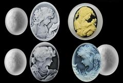 Силиконовые молды Камеи девушки набор 4 шт