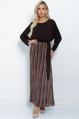 Платье Королева гофре шоколад П10061 LT Collection