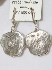 Роза плД (серьги из серебра)