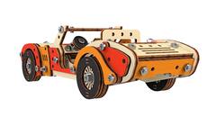Спортивная машина от M-WOOD - деревянный винтовой 3D конструктор, сборная механическая модель,