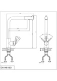 Смеситель для кухни D&K Rhein.Schiller (DA1461601) с подключением к фильтру хром