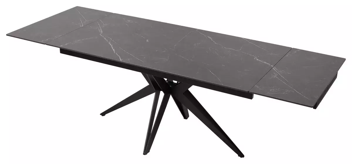 Стол FORIO 160 MATT BLACK MARBLE SOLID CERAMIC / BLACK, DISAUR