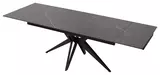 фото 4 Стол FORIO 160 MATT BLACK MARBLE SOLID CERAMIC / BLACK, DISAUR на profcook.ru