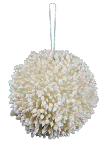 Шар хрустальный 22см ChristmasDeLuxe белый