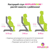 Растущий стульчик MYPLAYROOM™ к столу-песочнице, голубой 4
