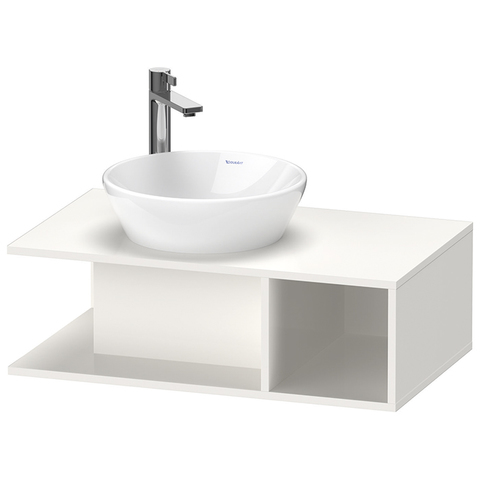 Duravit D-Neo Тумбочка подвесная компакт, 260x800x480 мм, 1 открытое отделение на правой стороне, цвет: белый высокоглянцевый DE491802222