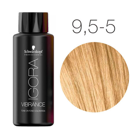 Schwarzkopf Igora Vibrance 9,5-5 (Светлый блондин золотистый) - Безаммиачный краситель тон-в-тон