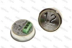 Кнопка (кнопочный модуль) EA2406S-D-R "12 этаж", круглая, динамическая красная подсветка, Брайль