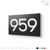 Номер на дверь 959, табличка на дверь для офиса, квартиры, кабинета, аудитории, склада, черная 120х70 мм, Айдентика Технолоджи