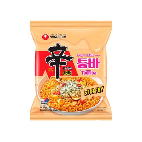 Лапша Nongshim Shin Ramyun Toomba Stir Fry Шин Рамён остро-сливочная Тумба, 137 г.