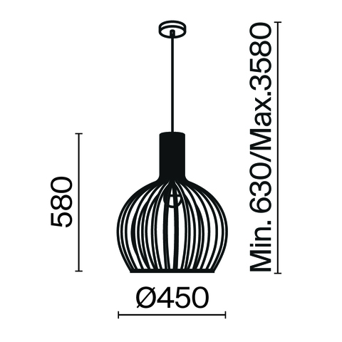 Подвесной светильник Maytoni Roots MOD194PL-01W1