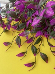 №2 Ампельное растение, зелень искусственная свисающая, сиреневая, 46 см, набор 2 шт.