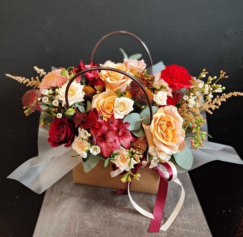 Корзиночка Бордо крем