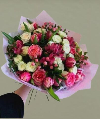 Букет с тюльпанами Воздух