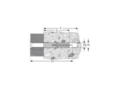 ЗУБР ЕВРО, 6 х 40 / 4.0 х 50 мм, 10 шт, распорный дюбель с шурупом (30662-06-40)