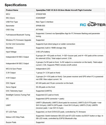 Полётный контроллер SpeedyBee F405 V5 + ESC OX32 55A 30x30 Stack (версия standard)