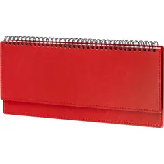 Планинг датированный 2026, красный, 303х150 мм, 120стр, Agenda