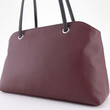 Сумка Саломея 620 гладкий бордо + черный